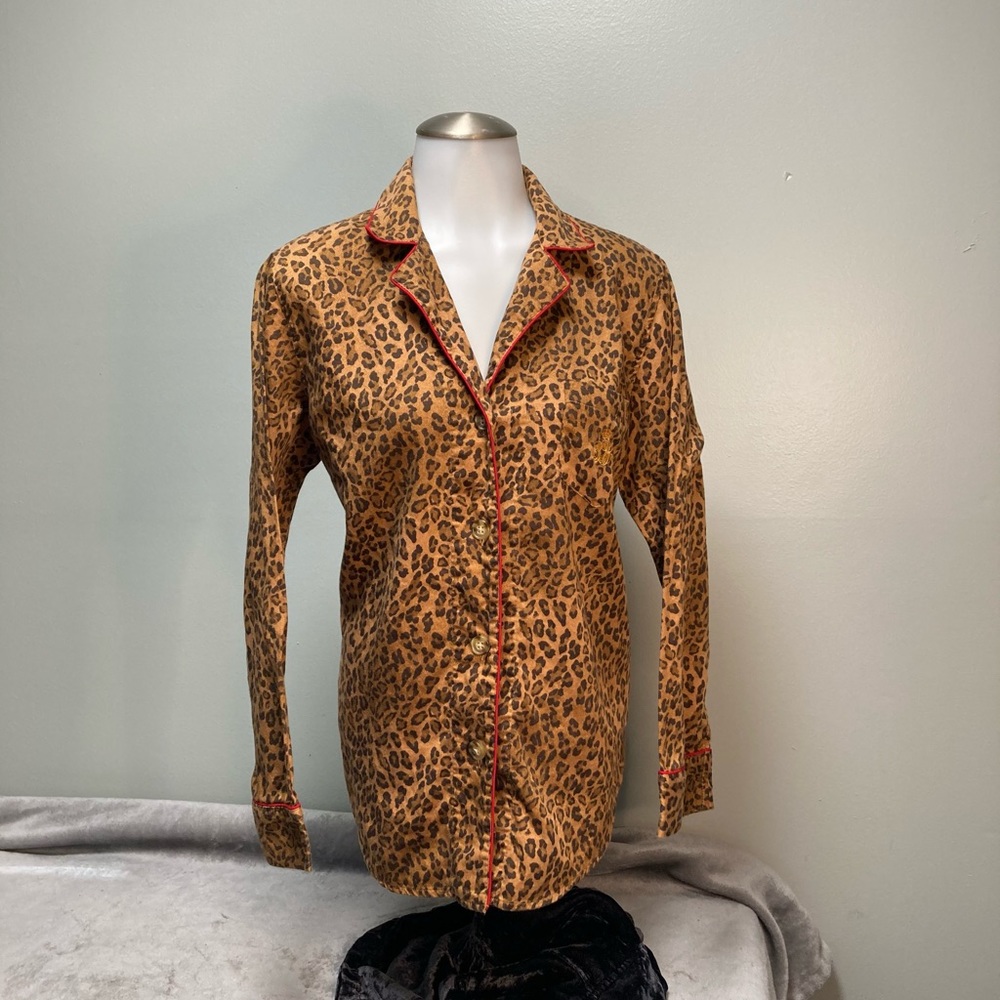 Lauren Ralph Lauren Pajama Top Animal Print Sexy M
